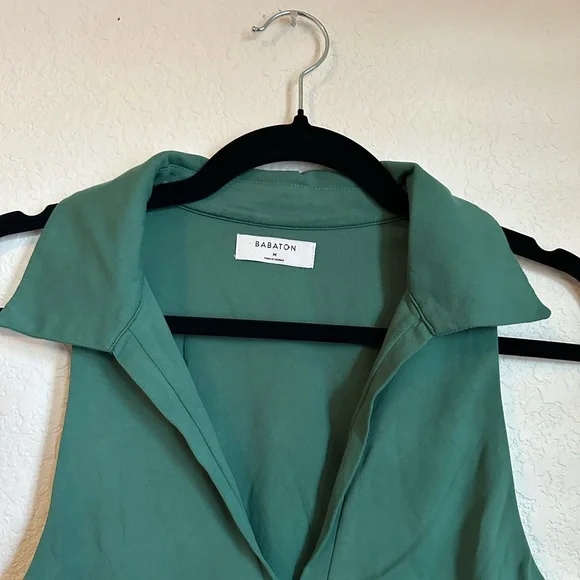 Aritzia Babaton Kelly Green Contour Polo Tank Medium - Picture 3 of 6